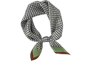 Aufeel 100% Real Mulberry Silk Women Small Square Neck Scarfs 21" Lightweight Headscarf Printed Neckerchief Gift Packed