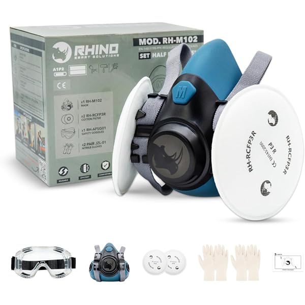 2 Filtri Maschera P3R Antipolvere | Riutilizzabili, Compatibilità Universale | Per Pittura, Costruzione - Foto 12