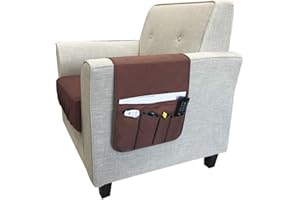 NICEYEA Sofa Armrest Organizer, Waterproof Recliner Couch Armchair Caddy with Pockets Hanging Chair Arm Remote Control Holder Storage Pouch for Phone Book Magazine Bedside Table Cabinet Organiser Space Saver