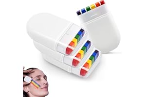 MEDILOE 4 Pcs Halloween Rainbow Face Paint Stick, Pride Face Paint, Rainbow Face Paint Sticks for Celebrations Parade Cosplay Birthday Party Makeup