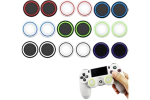 LSOJFE Controller-Zubehör Schutzabdeckung 18 Teile (2 x 9 im Set),Ps4 Ersatz Thumbstick Kappen für Xbox One Series X/S, PS4, PS5 Controller Stick Aufsätze Joystick Schutz Aufsätze