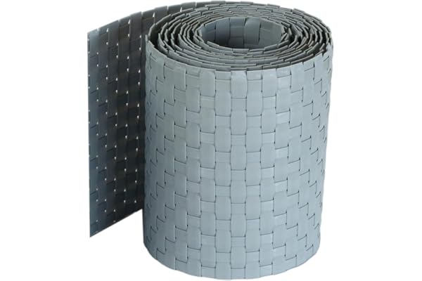 Brise-vue en Polyrotin workingHOUSE pour Grillage à Double Barre - Bandes Résistantes aux Intempéries Pour Clôture, Balcon et Terrasse - 255 cm x 19 cm - brise-vue pour balcon (Gris Clair)