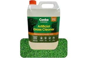 P DOT WOLF Conka Artificial Grass Cleaner – Pet Safe Odour Eliminator, Stain Remover & Deodorizer, Enzyme Formula for Synthetic Turf, Patios, Pet Disinfectant, Puppy and Cat Urine Cleaner Ready To Use (5L)