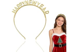 SOPSTUO Happy New Year Headband - New Years Eve Party Accessories Hairband for Adults and Kids for New Year's Party Decoration Supplies