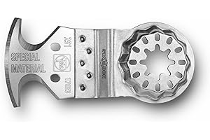 FEIN | Coltello Multifunzione Conf. 5 pz., Coltello Multiuso con 3 Superifici di Taglio, Attacco Starlock, per tagliare moquette, PVC, scandole e cartone catramato, 100% Qualità