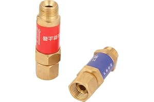 MLMLH Chalumeau Oxygene Acetylene Anti Retour Bouteille - Clapet 1 paire Flamme Pare-flammes Mame 16 HF-2