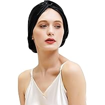 Cuffia Da Notte In Seta Di Gelso 16 Momme - Berretto Per Cura Capelli Donna - Foto 4