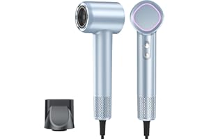 HEXTEK secador pelo, 1700W Secador Pelo profesional Ionico,motor sin escobillas de alta velocidad de 160.000 RPM, 500 Millones cuidado del cabello con iones negativos,para Viaje y Casa,Regalo(Azul)