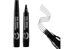 Boobeen Stylo à sourcils étanche - Crayon à sourcils Microblading avec applicateur à pointe micro-fourche - Crée des sourcils d'apparence naturelle sans effort