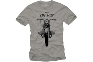 MAKAYA Tee Shirt Moto Cafe Racer Vintage Boxer Twin Homme