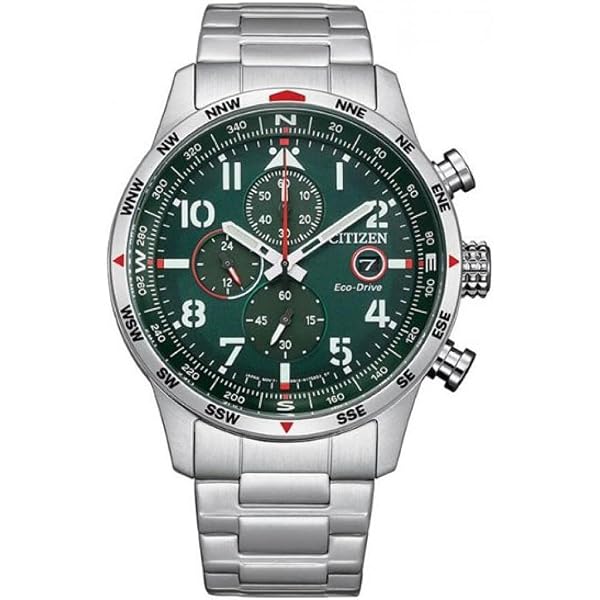 Orologio Da Uomo Citizen Eco-Drive Chronograph In Acciaio Inossidabile Con Quadrante Verde Ca4500 91x 100m