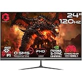 جيم اون شاشة العاب GOES24FHD120IPS 24 انش FHD 1080p 120Hz IPS، 0.5 مللي ثانية MPRT، HDR، 99% sRGB، مزامنة تكيفية، مكبرات صوت 