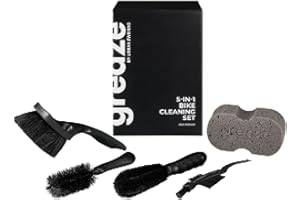 URBAN ZWEIRAD greaze Set pulisci catena bici - Set pulizia bici - Accessori bici spazzola per catena + spazzola per la pulizia catena della bicicletta - spazzola per pignone - Kit pulizia bici (set da 5 pezzi)