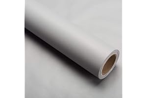 MERCOY 60cm x 300cm Peel and Stick Wallpaper Grey Wallpaper Self Adhesive Vinyl Film Sticky Back Plastic Removable Wallpaper Decorative for Bedroom Living Room Kitchen Shelf Liner Upgrade Thicker