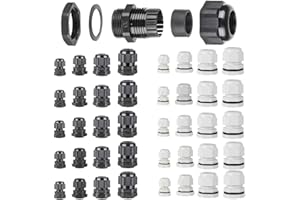 GOTRUST 40 supporti impermeabili per condutture per cavi, connettori M12 M16 M20 M25 (bianco e nero)