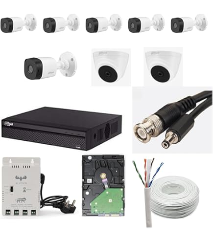 Kit 4 Caméras Dahua + XVR 4 Canaux FULL HD - Câble Cuivre RG59 - Vision Nocturne P2P CLOUD