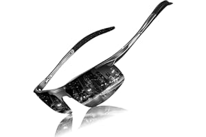 DADA-PRO Sonnenbrille Herren Polarisiert Fahrradbrille Sportbrille Verspiegelt Fahrerbrille mit Metallrahmen Ultraleichte UV400 Schutz 8177