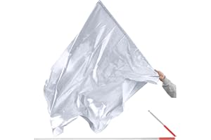 HOMAKOVER 139,7 cm halbrunde Anbetungsflaggen mit Stab, Anbetung Engelsflügelflaggen, weiche prophetische Anbetungsbanner Lob Kirchenflaggen