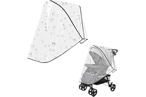 CAISYE Uniwersalny pokrowiec przeciwdeszczowy wózek - uniwersalny pokrowiec na wózek - wodoodporny, wiatroszczelny, przeciwdeszczowy, pokrowiec na wózek dziecięcy z dobrą wentylacją - łatwy montaż -