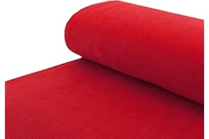 NADELTRAUM Polar Fleece Stoff Antipilling einfarbig rot - Meterware ab 25 cm x 150 cm - Stoff zum Nähen