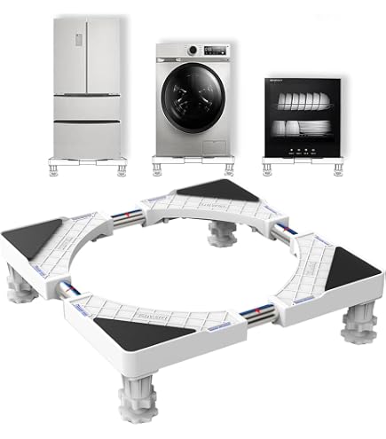 Universal-Untergestell Mit 4 Rollen – Verstellbar (45-65 Cm), Für Waschmaschine, Trockner & Kühlschrank