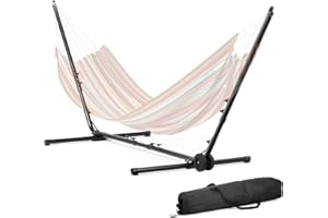 Todeco Soporte de Suelo para Hamaca Con Ruedas y Bolsa de transporte, Accesorios: Hamaca no incluida, Tamaño: 296-380 x 107-132 x 100 cm