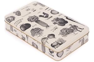 NOTIQUE Scatola di latta in metallo con coperchio, stile nostalgico, scatola per biscotti, contenitore per piccoli oggetti, collezione Herbarium (Retro)