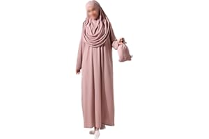 Muslim One-Piece Prayer Dress for Women,Abaya Dress,Islamic Dress,Full lenght Hijab