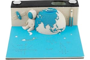 SchSin Bloc Note Sculpture 3D Créatif - Calendrier de Bureau 2024 - Compte à Rebours - Sculpture sur la table - Décoration la Maison - Cadeau d'ami (Style-4)