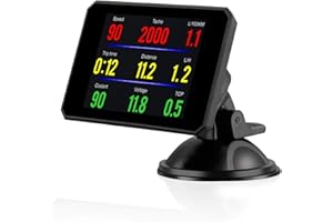 LVTFCO Afficheur Tete Haute OBD2 à l'envers HD TFT Vitesse de voiture Vitesse de pare-pare-pare-pare-Bridge d'affichage Speed ​​compteur Auto Alarme Auto ABDII OBDII Eau de l'eau Temp jaue Compteurs De Vites
