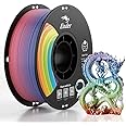 Creality 3D Printer Filament, PLA Plus Filament 1.75mm Rainbow, PLA Pro Toughness Upgraded Dimensional Accuracy +/- 0.03mm, 1KG Spool(2.2lbs) Ender PLA+ Filament for Most 3D Printer