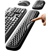 Coofbe Masa&uuml;st&uuml; Kol Dayama Padi Ergonomik Klavye ve Mouse İ&ccedil;in Bilek Destek Seti Bilek Yastığı