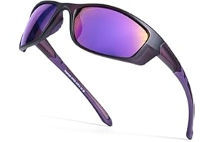 Myiaur Women Sports Sunglasses for Running Cycling UV400 Protection Polarized Lens Lightweight Wrap Around Design M8140