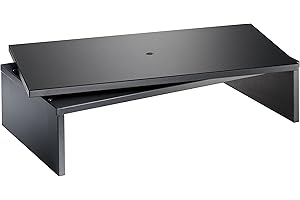 Meliconi Space System Bureau TV Rotatif pour écran TV et PC Noir