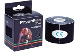 PhysioRoom 5m Kinesiology Tape | Therapeutic Elastic Sports Tape KT | Muscle Support & Compression Injuries & Sprains Recovery | Kinetic Tape Choice of Size & Colour