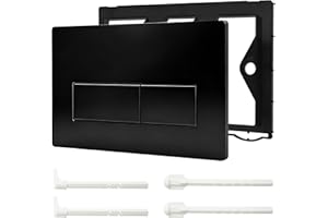 RDTOK Plaque de commande wc suspendu, plaque de déclenchement wcà double chasse d’eau, compatible avec GEBERIT SIGMA01 UP300/320, 115.770.11.5, (Noir)