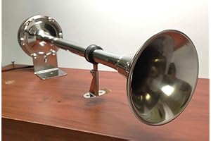PACTRADE MARINE PactradeMarine MARINE BOAT STAINLESS STEEL SINGLE TRUMPET HORN 12V 115dB 380HZ HEAVY DUTY