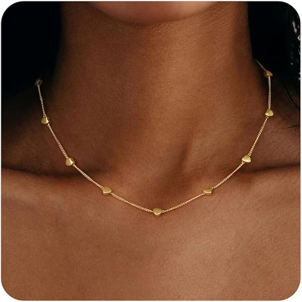 Adramata Halskette Set Gold & Silber - Cuban Link & Paperclip Ketten Damen