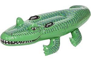 SMIFFYS Smiffy's Aufblasbares Krokodil, Grün, Kunststoff, 139,7 cm, 29134 (US)