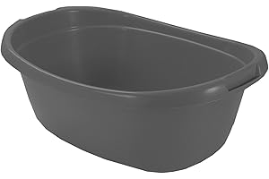 Curver 228021 - Catino Ovale da 20 L, in plastica, Colore: Antracite, 57 x 40,5 x 21,2 cm