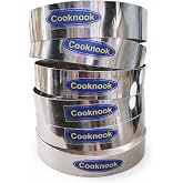 CooKNooK 4 Inch Burger RingStainless Steel Baking Ring for Burger/Buns Round-6 Pieces