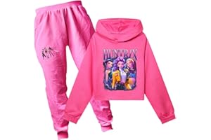 Moollyfox Huntrix - Felpa con cappuccio per bambini, con stampa, sportiva, casual, comoda, con cappuccio, regalo