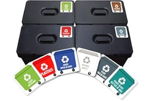HABERDASHERY ONLINE 6 Stickers for Recycling. Adhesive Vinyl Pack 6 Labels 4.8 x 4.8 cm.