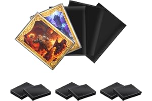 Mcbazel 300 Pack 63x88mm Glossy Black Card Sleeves - Bulk Set Protective Sleeves for Standard Trading Cards, MTG, YuGiOh
