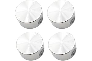 AUTUUCKEE Pomelli per fornelli a gas, 4 pezzi, 6 mm, manopole per fornelli a gas, parti di ricambio per piani cottura in lega di zinco