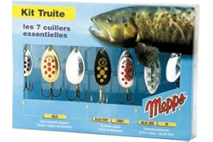 Mepps Spinner Kits Truite Pike Perch Leurre Paquets Sélections Comet Aglia Lusox Noir Fury XD méné
