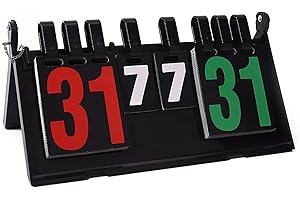 JasCherry Tragbare Flip Sport Anzeigetafel 4 Stellig Wettkämpfe Kerbe Zähltafel für Volleyball Badminton Tischtennis Fußball #4