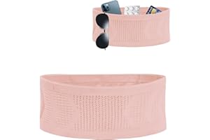 Yuqilin Atmungsaktive Verdeckte Gürteltasche, Large Capacity Laufgürtel, Multifunktionale Running Belt, Laufen Hüfttasche, Unisex Hüfttasche, für Laufen, Radfahren, Jogging (Rosa/S)