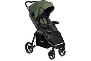 MoMi MIYA EVA, Kinder-Buggy Kinderwagen ab dem 6. Monat (bis 22 kg), regulierbarer 5-Punkt-Sicherheitsgurt, Einkaufskorb, Fußsack, Getränkehalterung, Regenschutz und Insektenschutz