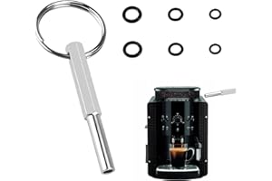 VCSJW Tournevis Ovale,Clé À Tête Ovale,Embout à tête ovale,Outil De Réparation De Machine À Café,Clé Ovale Pour Les Machines,avec Porte-Clés et 6 Anneaux en Caoutchouc,pour Jura Krups Aeg Nespresso